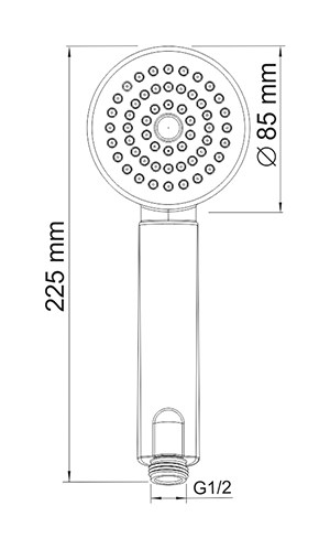 Лейка душевая WasserKRAFT  A034  