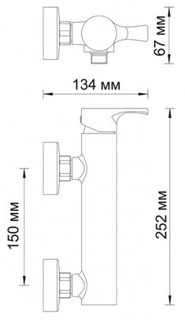 Смеситель WasserKRAFT BERKEL 4802 для душа 