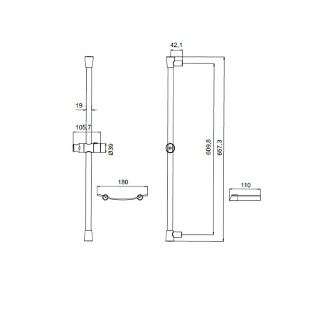 Штанга душевая IDDIS SICILY SIC6500i17  
