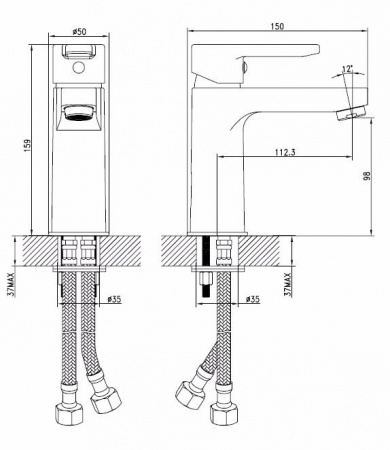 Смеситель IDDIS SENA SENSB00i01 для раковины 