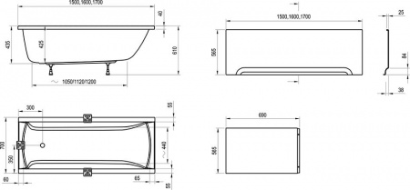 Ванна акриловая Ravak CLASSIC C861000000  