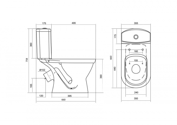Унитаз-компакт Santek АЛЬКОР 1.WH30.2.140   Унитаз-компакт Santek АЛЬКОР 1.WH30.2.140