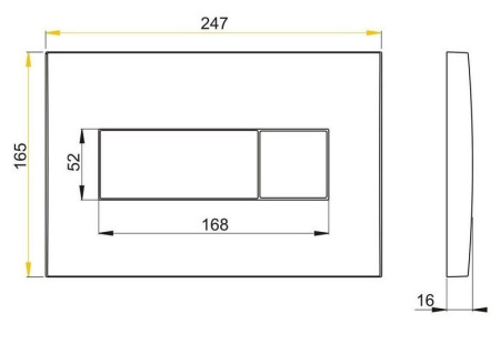 Клавиша для инсталляции Alcaplast  M375  