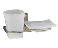 Стакан и мыльница навесной WasserKRAFT EXTER K-5226  