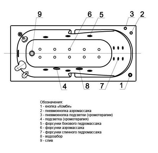 Ванна акриловая Aquatek ЛЕЯ  170x75 см. 