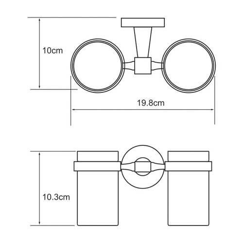 Стакан навесной WasserKRAFT ISEN K-4028D   Стакан навесной WasserKRAFT ISEN K-4028D