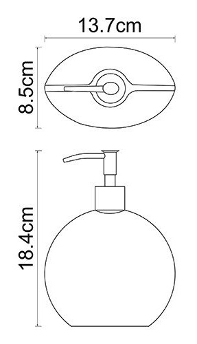 Дозатор жидкого мыла настольный WasserKRAFT EIDER K-33399  