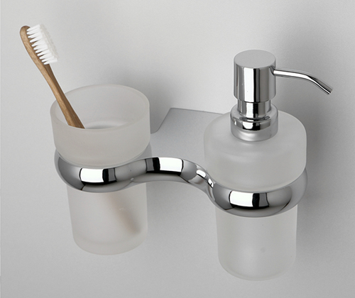 Стакан и дозатор жидкого мыла навесной WasserKRAFT BERKEL K-6889   Стакан и дозатор жидкого мыла навесной WasserKRAFT BERKEL K-6889