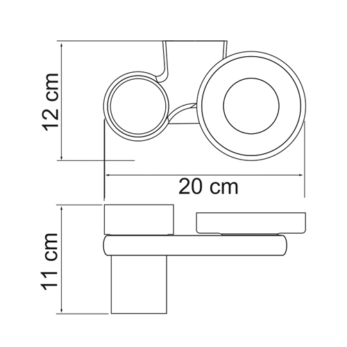 Стакан и мыльница навесной WasserKRAFT BERKEL K-6826   Стакан и мыльница навесной WasserKRAFT BERKEL K-6826