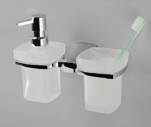 Стакан и дозатор жидкого мыла навесной WasserKRAFT WERN K-2589  