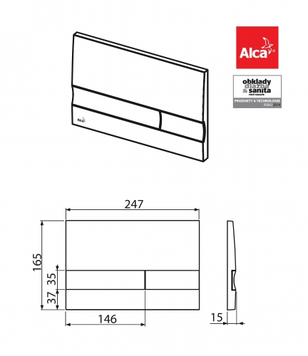 Клавиша для инсталляции Alcaplast  M1728-5  