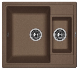 Мойка кухонная керамогранитная Florentina ЛИПСИ 580K 20.210.D0580.303 58*51 см. мокко
