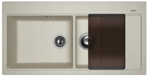 Мойка кухонная керамогранитная Florentina РОССАНА 20.335.E1000.305 100*51 см. грей