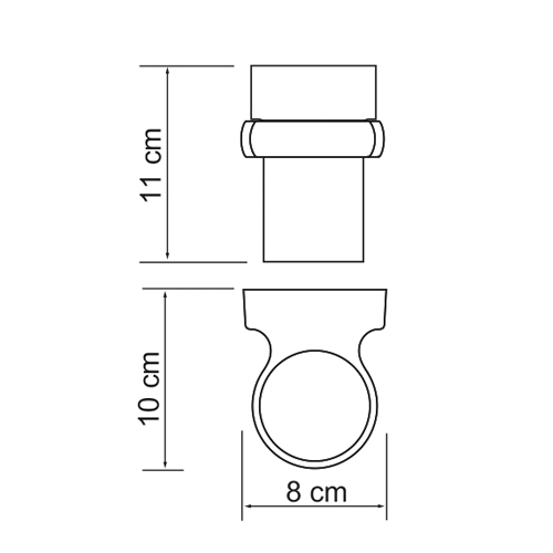 Стакан навесной WasserKRAFT BERKEL K-6828   Стакан навесной WasserKRAFT BERKEL K-6828