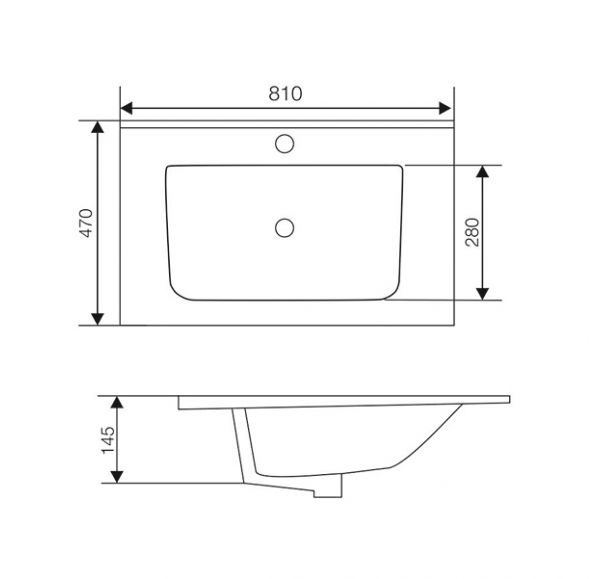 Тумба с раковиной Mirsant KOMFORT  80 см. 