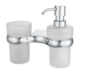 Стакан и дозатор жидкого мыла навесной WasserKRAFT BERKEL K-6889   Стакан и дозатор жидкого мыла навесной WasserKRAFT BERKEL K-6889