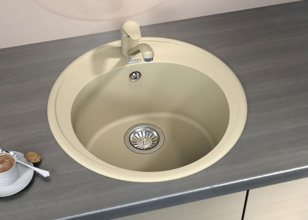 Мойка кухонная керамогранитная Florentina ЛОТОС 510 20.290.B0510.104 51*51 см. бежевый