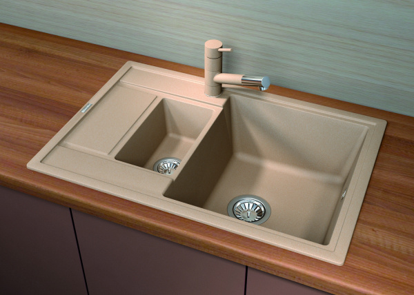 Мойка кухонная керамогранитная Florentina ЛИПСИ 780K 20.250.D0780.102 78*51 см. черный