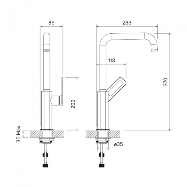 Смеситель IDDIS SLIDE SLIWT00i05 для кухонной мойки  Смеситель IDDIS SLIDE SLIWT00i05 для кухонной мойки