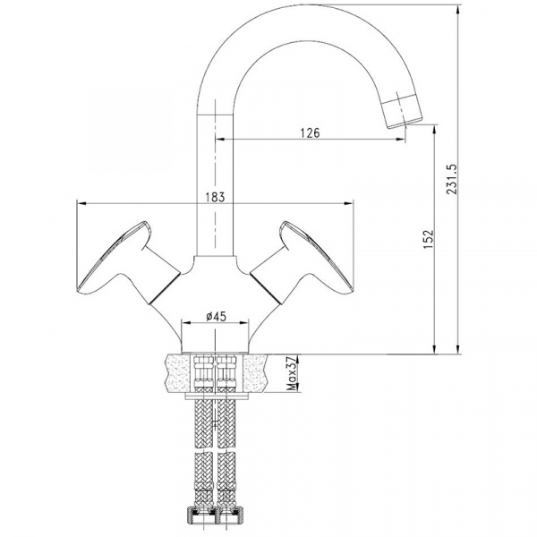 Смеситель IDDIS COPTER COPSB00i01 для раковины  Смеситель IDDIS COPTER COPSB00i01 для раковины
