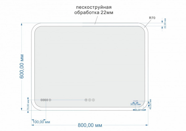 Зеркало Cersanit LED KN-LU-LED070*80-p-Os   Зеркало Cersanit LED KN-LU-LED070*80-p-Os