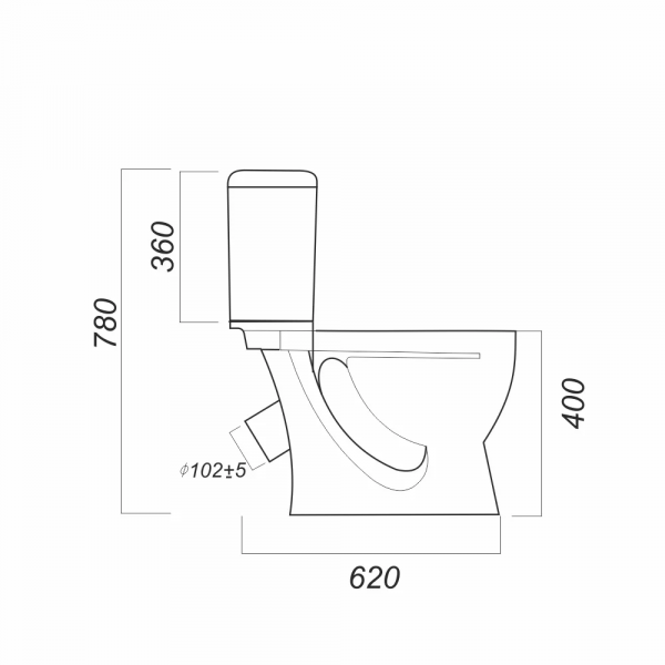 Унитаз-компакт Sanita СТАНДАРТ SDTSACC01030712  