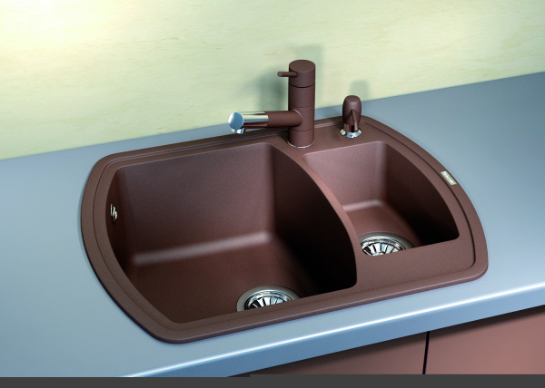 Мойка кухонная керамогранитная Florentina НИРЕ 630K 20.220.D0630.303 63*51 см. мокко