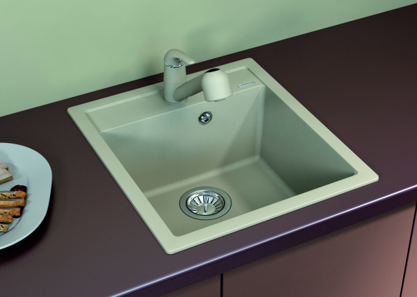 Мойка кухонная керамогранитная Florentina ЛИПСИ 460 20.280.B0460.305 46*51 см. грей